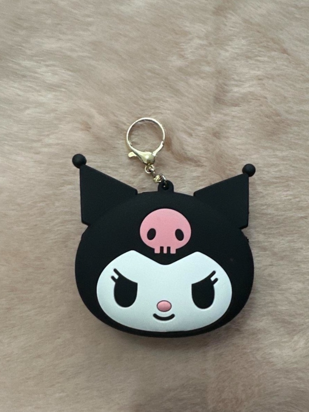 Kuromi Black Silicone Keychain Coin Pouch